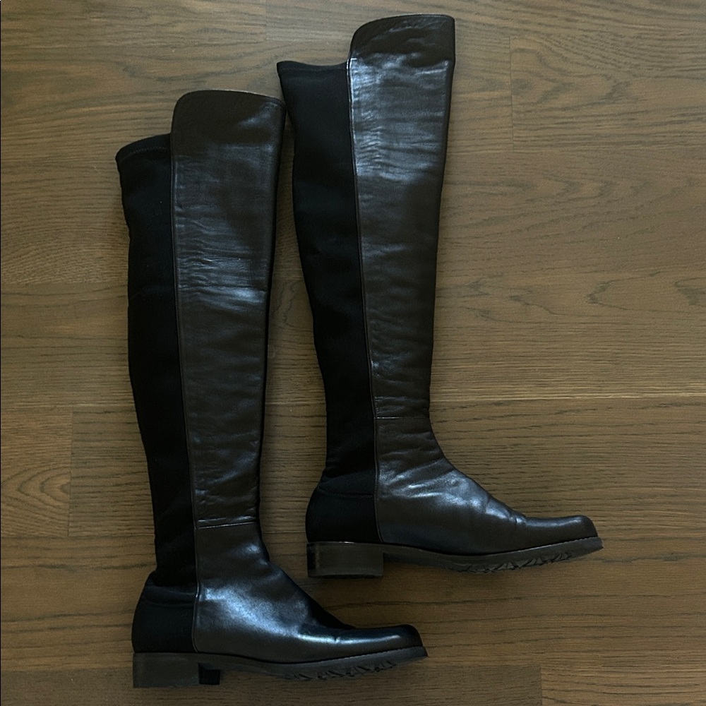 Stuart Weitzman Black Over-the-Knee Boots 50/50